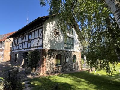 .Wohnen am Wasser – mit Charakter und Geschichte: 4 Zimmer-Wohnung mit Balkon in einer restaurierten Mühle in Buseck-Trohe, Mühlweg 31.