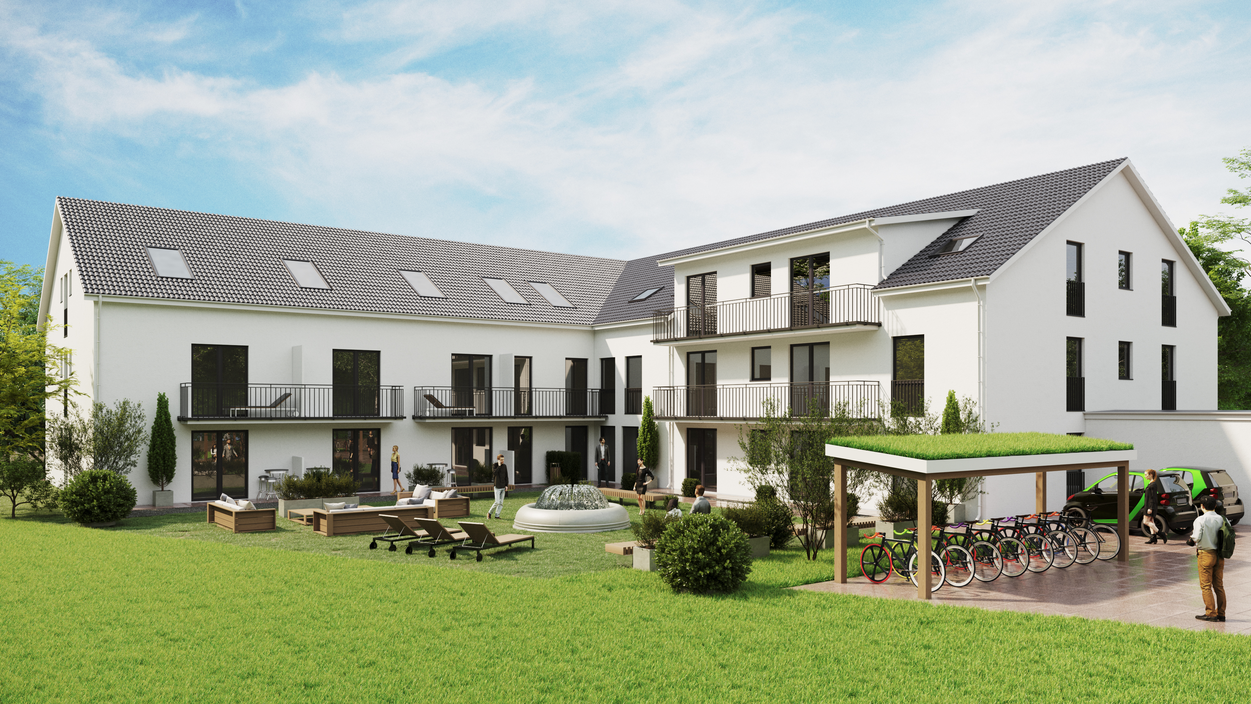 Mit Terrasse: Exklusives 1 Zimmer-Smartapartment in Gießen-Wieseck, Marburger Str. 261